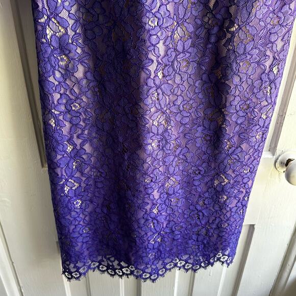 Shoshanna Lace Lisa Shift Dress in Amethyst - Picture 5 of 8